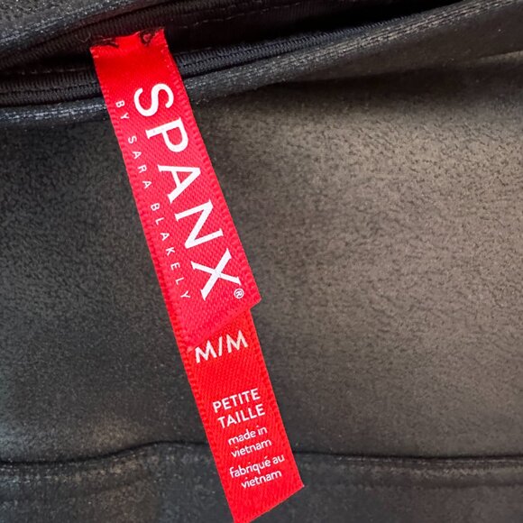 Spanx Faux Leather Leggings - Black, Medium - Picture 3 of 11